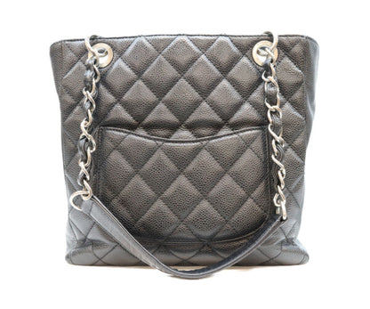 CHANEL シャネル 13番 A20994 黒 キャビア シルバー金具 PSTトート トートバッグ