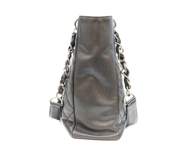 CHANEL シャネル 13番 A20994 黒 キャビア シルバー金具 PSTトート トートバッグ