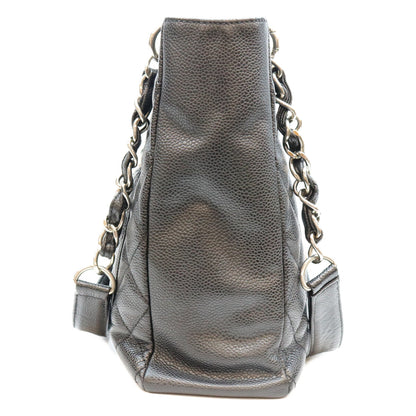 CHANEL シャネル 13番 A20994 黒 キャビア シルバー金具 PSTトート トートバッグ