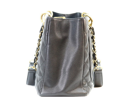 CHANEL シャネル 14番 A50995 黒 キャビア ゴールド金具 GST トートバッグ