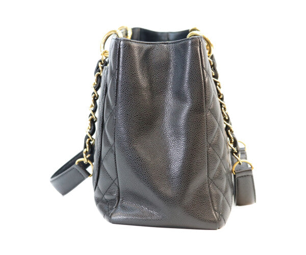 CHANEL シャネル 14番 A50995 黒 キャビア ゴールド金具 GST トートバッグ