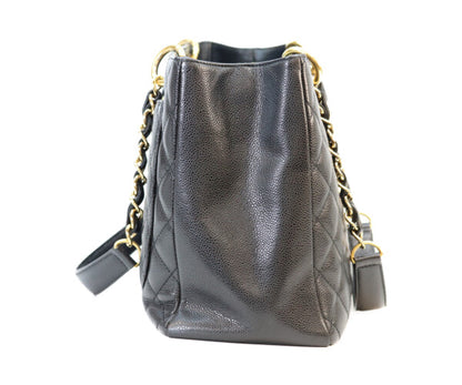 CHANEL シャネル 14番 A50995 黒 キャビア ゴールド金具 GST トートバッグ