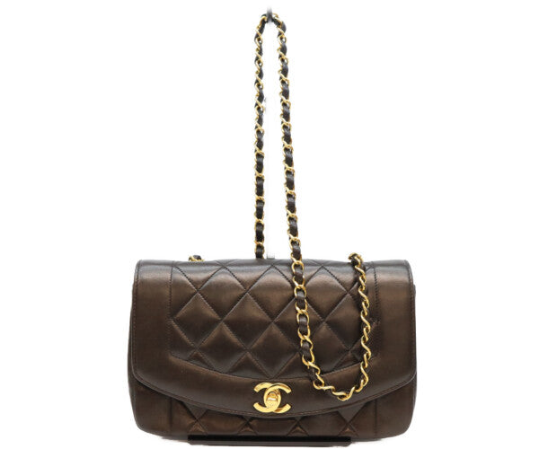 CHANEL シャネル 2番台 A01164 黒 マトラッセ ラムスキン ゴールド金具 ダイアナ22 ショルダーバッグ