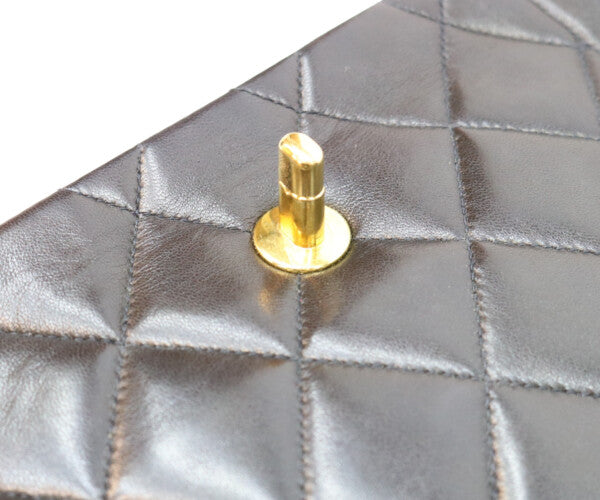 CHANEL シャネル 2番台 A01164 黒 マトラッセ ラムスキン ゴールド金具 ダイアナ22 ショルダーバッグ