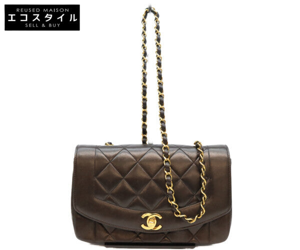 CHANEL シャネル 2番台 A01164 黒 マトラッセ ラムスキン ゴールド金具 ダイアナ22 ショルダーバッグ