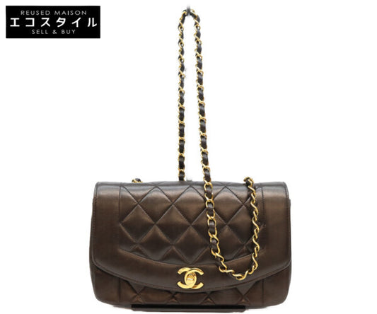 CHANEL シャネル 2番台 A01164 黒 マトラッセ ラムスキン ゴールド金具 ダイアナ22 ショルダーバッグ