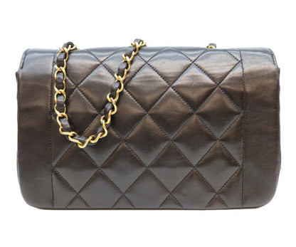 CHANEL シャネル 2番台 A01164 黒 マトラッセ ラムスキン ゴールド金具 ダイアナ22 ショルダーバッグ
