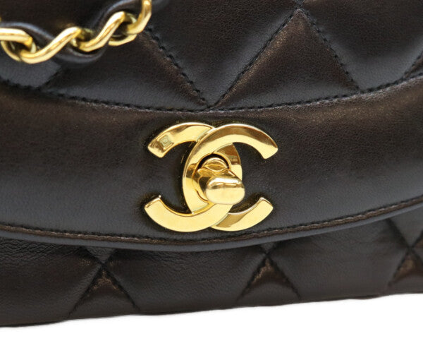 CHANEL シャネル 2番台 A01164 黒 マトラッセ ラムスキン ゴールド金具 ダイアナ22 ショルダーバッグ
