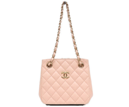 CHANEL シャネル AS3176 ピンク キャビア ゴールド金具 ミニバケットバッグ ショルダーバッグ
