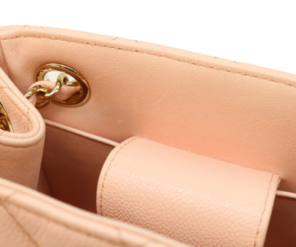 CHANEL シャネル AS3176 ピンク キャビア ゴールド金具 ミニバケットバッグ ショルダーバッグ