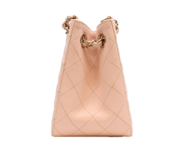 CHANEL シャネル AS3176 ピンク キャビア ゴールド金具 ミニバケットバッグ ショルダーバッグ