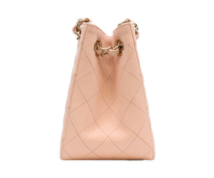 CHANEL シャネル AS3176 ピンク キャビア ゴールド金具 ミニバケットバッグ ショルダーバッグ