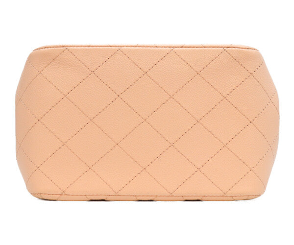 CHANEL シャネル AS3176 ピンク キャビア ゴールド金具 ミニバケットバッグ ショルダーバッグ