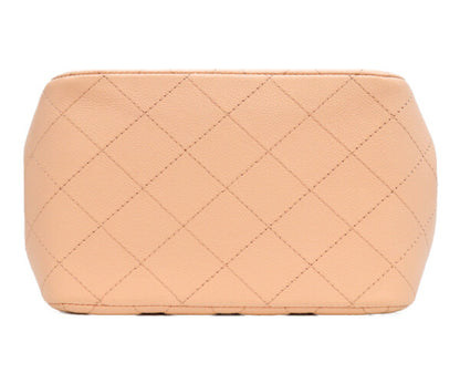 CHANEL シャネル AS3176 ピンク キャビア ゴールド金具 ミニバケットバッグ ショルダーバッグ