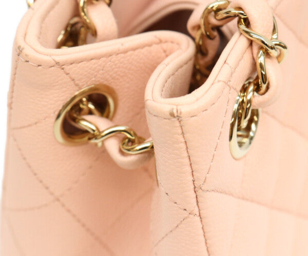 CHANEL シャネル AS3176 ピンク キャビア ゴールド金具 ミニバケットバッグ ショルダーバッグ