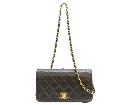 CHANEL シャネル 7番 A03571 黒 ゴールド金具 ターンロック フルフラップ ミニマトラッセ19 ショルダーバッグ