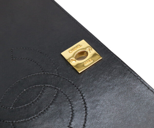 CHANEL シャネル 7番 A03571 黒 ゴールド金具 ターンロック フルフラップ ミニマトラッセ19 ショルダーバッグ