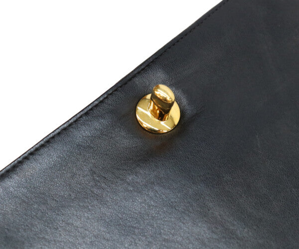 CHANEL シャネル 7番 A03571 黒 ゴールド金具 ターンロック フルフラップ ミニマトラッセ19 ショルダーバッグ