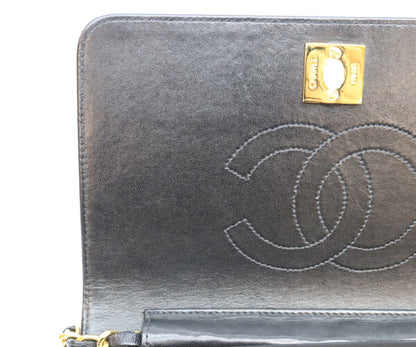 CHANEL シャネル 7番 A03571 黒 ゴールド金具 ターンロック フルフラップ ミニマトラッセ19 ショルダーバッグ