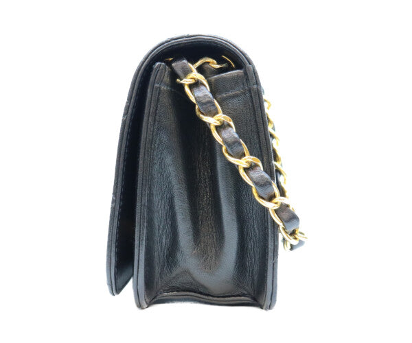 CHANEL シャネル 7番 A03571 黒 ゴールド金具 ターンロック フルフラップ ミニマトラッセ19 ショルダーバッグ