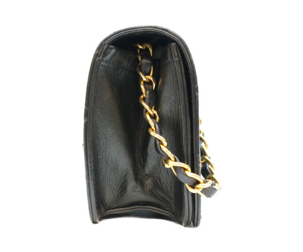 CHANEL シャネル 7番 A03571 黒 ゴールド金具 ターンロック フルフラップ ミニマトラッセ19 ショルダーバッグ