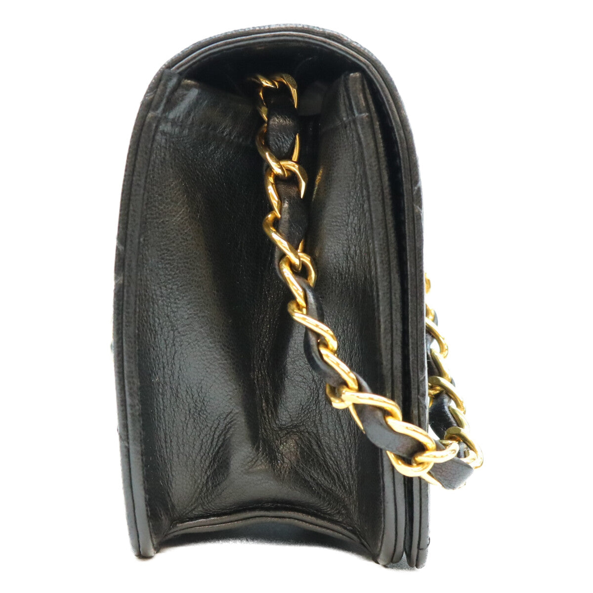 CHANEL シャネル 7番 A03571 黒 ゴールド金具 ターンロック フルフラップ ミニマトラッセ19 ショルダーバッグ