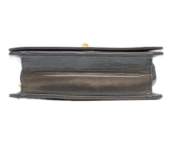 CHANEL シャネル 7番 A03571 黒 ゴールド金具 ターンロック フルフラップ ミニマトラッセ19 ショルダーバッグ