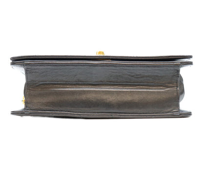 CHANEL シャネル 7番 A03571 黒 ゴールド金具 ターンロック フルフラップ ミニマトラッセ19 ショルダーバッグ