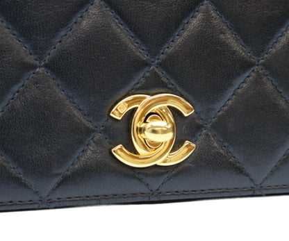 CHANEL シャネル 7番 A03571 黒 ゴールド金具 ターンロック フルフラップ ミニマトラッセ19 ショルダーバッグ