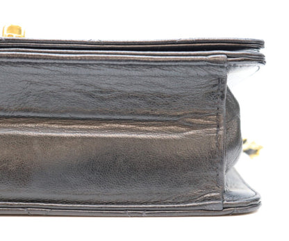CHANEL シャネル 7番 A03571 黒 ゴールド金具 ターンロック フルフラップ ミニマトラッセ19 ショルダーバッグ