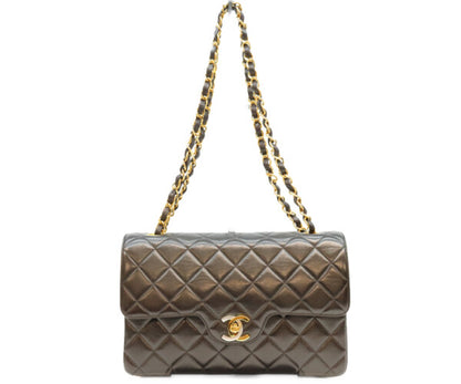 CHANEL シャネル 2番 黒 ラム ダブルフラップ パリ限定 マトラッセ23 チェーンショルダー ショルダーバッグ