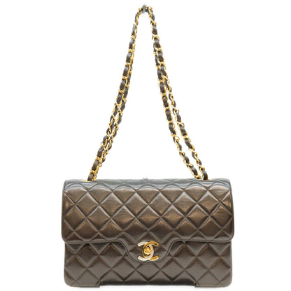 CHANEL シャネル 2番 黒 ラム ダブルフラップ パリ限定 マトラッセ23 チェーンショルダー ショルダーバッグ