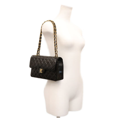 CHANEL シャネル 2番 黒 ラム ダブルフラップ パリ限定 マトラッセ23 チェーンショルダー ショルダーバッグ