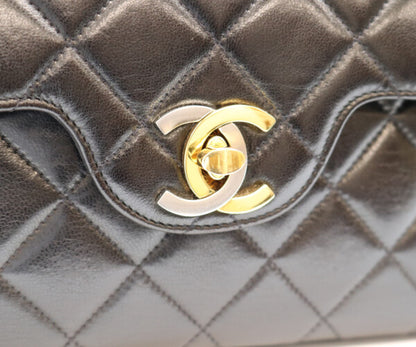 CHANEL シャネル 2番 黒 ラム ダブルフラップ パリ限定 マトラッセ23 チェーンショルダー ショルダーバッグ