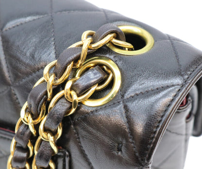 CHANEL シャネル 2番 黒 ラム ダブルフラップ パリ限定 マトラッセ23 チェーンショルダー ショルダーバッグ