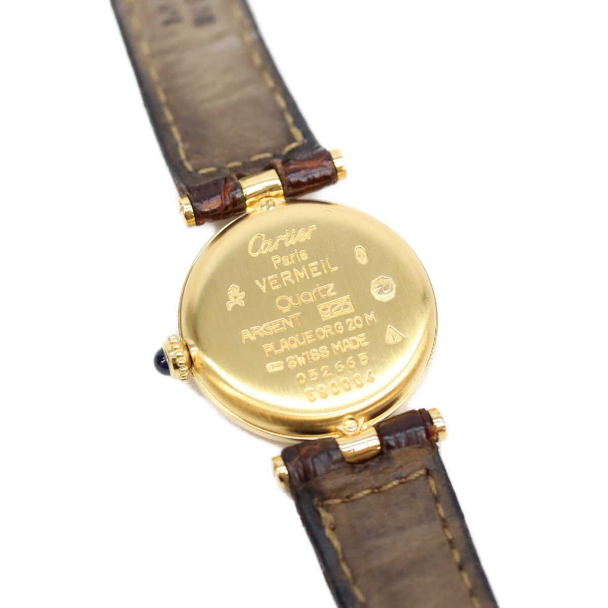 Cartier カルティエ 80-90s 925 マストヴァンドームSM ヴェルメイユ 飛びローマ文字盤 QZ 時計 腕時計