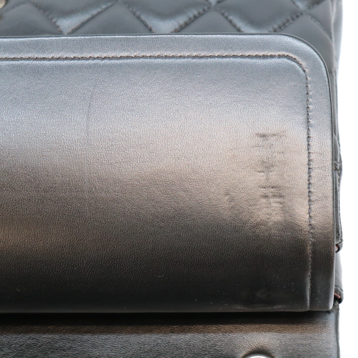 CHANEL シャネル 16番 A58600 黒 ラム シルバー金具 ダブルフラップ デカマトラッセ30 バッグ ショルダーバッグ