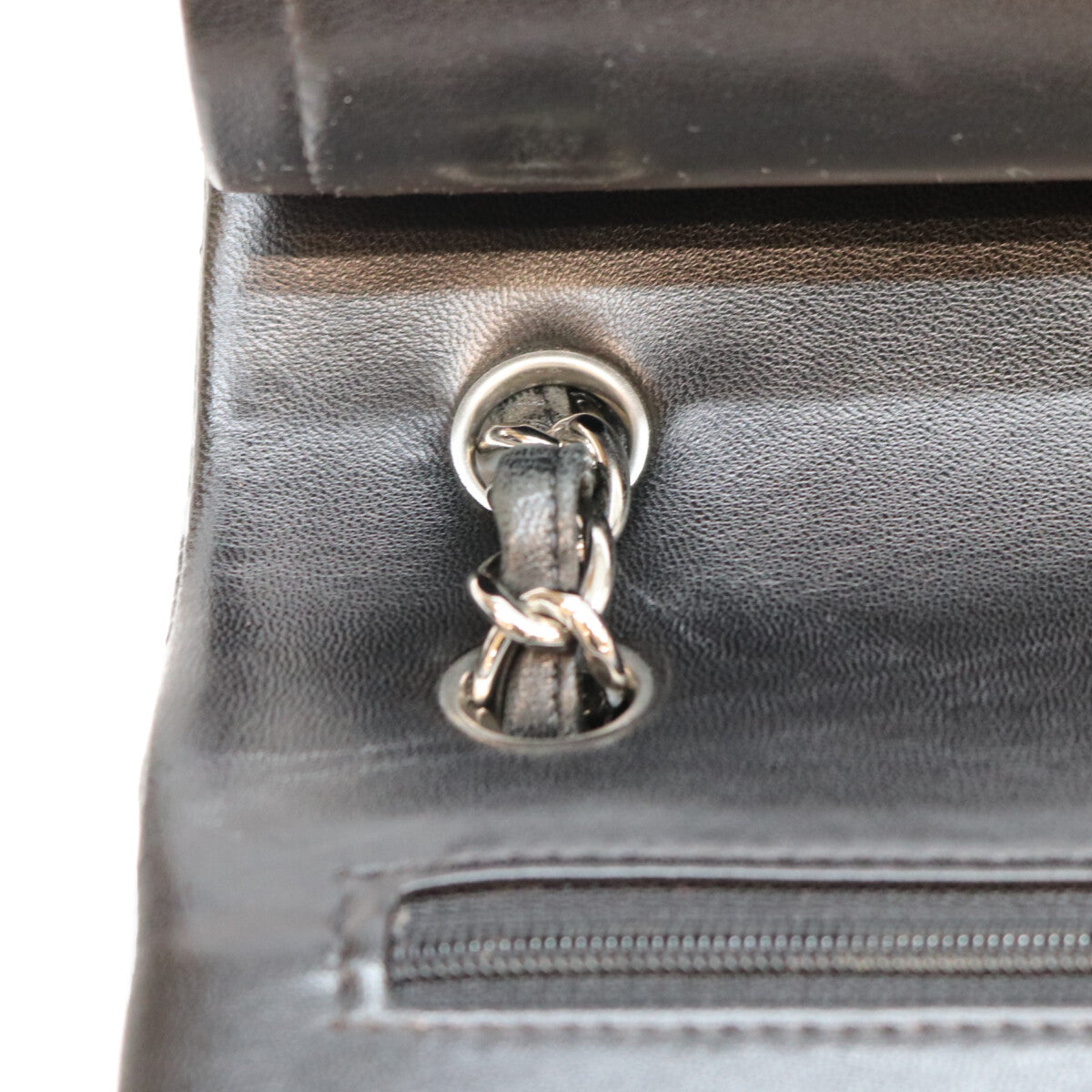 CHANEL シャネル 16番 A58600 黒 ラム シルバー金具 ダブルフラップ デカマトラッセ30 バッグ ショルダーバッグ