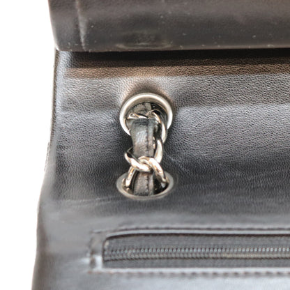 CHANEL シャネル 16番 A58600 黒 ラム シルバー金具 ダブルフラップ デカマトラッセ30 バッグ ショルダーバッグ