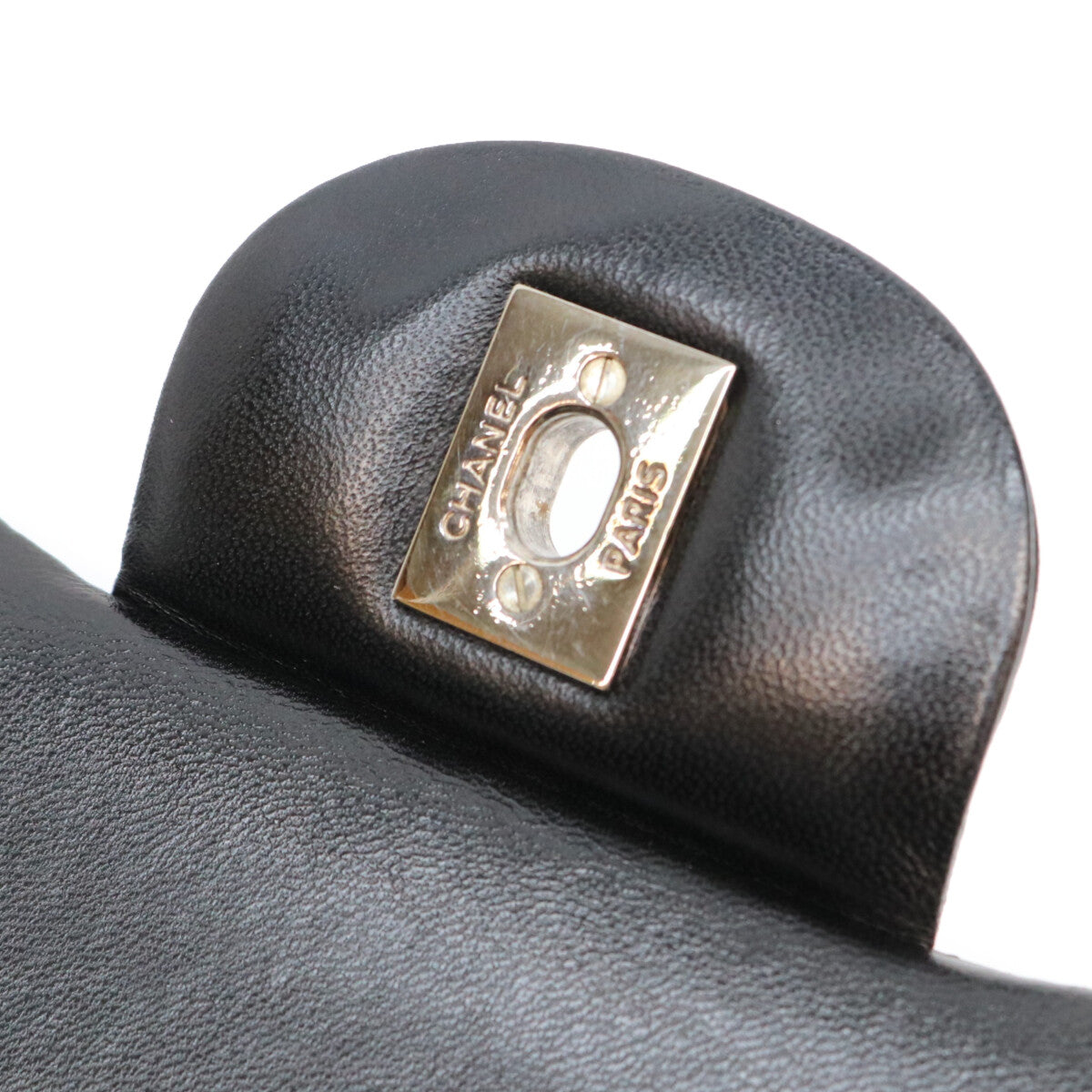 CHANEL シャネル 16番 A58600 黒 ラム シルバー金具 ダブルフラップ デカマトラッセ30 バッグ ショルダーバッグ