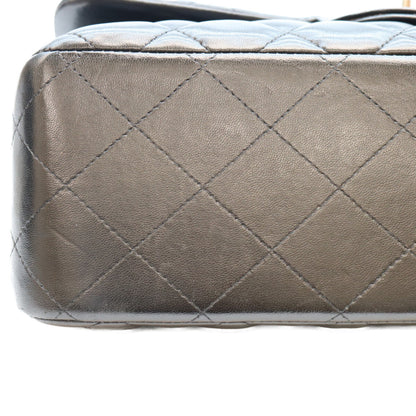 CHANEL シャネル 16番 A58600 黒 ラム シルバー金具 ダブルフラップ デカマトラッセ30 バッグ ショルダーバッグ
