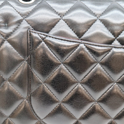 CHANEL シャネル 16番 A58600 黒 ラム シルバー金具 ダブルフラップ デカマトラッセ30 バッグ ショルダーバッグ