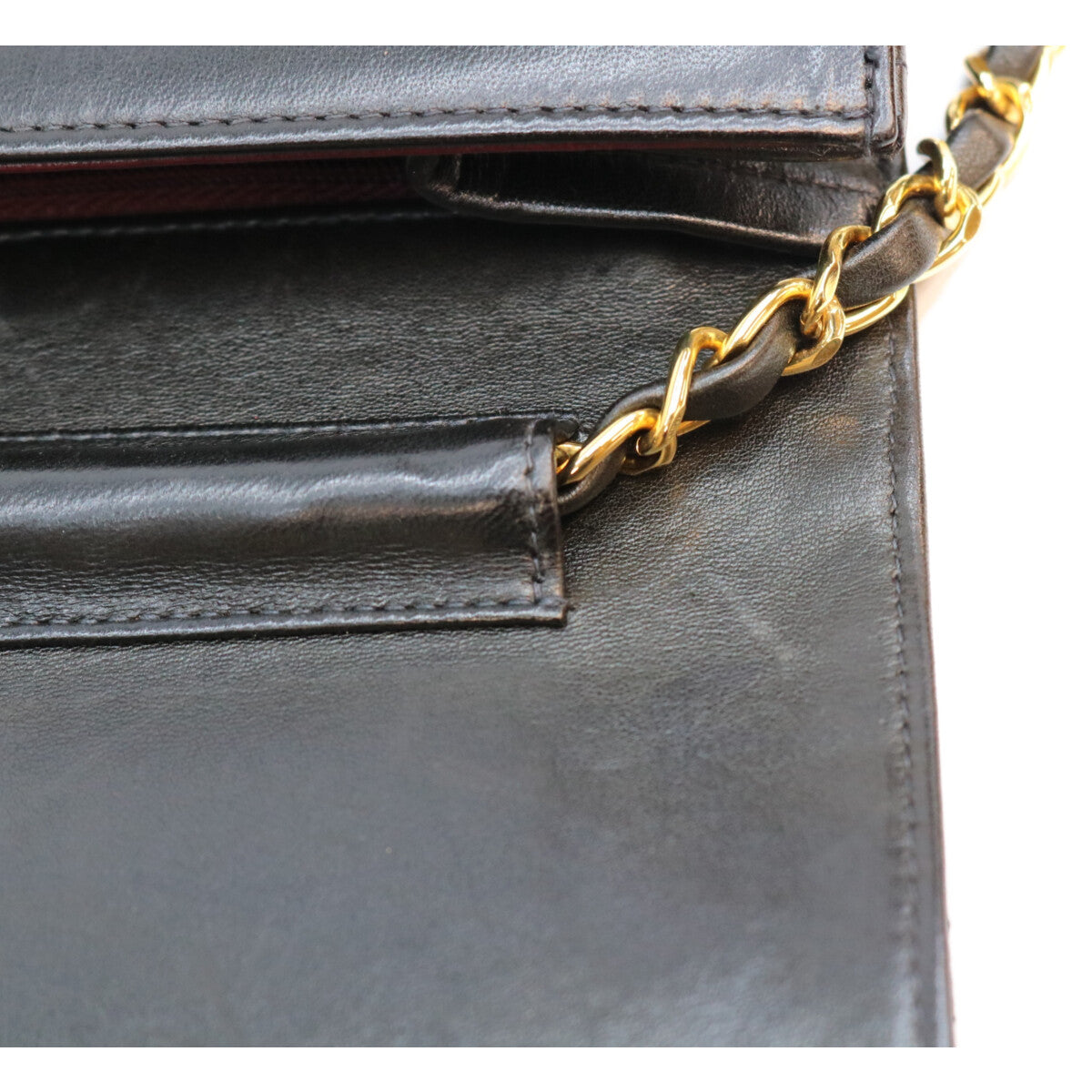 CHANEL シャネル 5番 A03568 黒 ラム フルフラップ ゴールド金具 プッシュロック マトラッセ23 バッグ ショルダーバッグ
