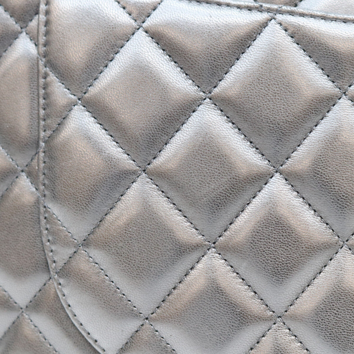 CHANEL シャネル 13番 黒 ラム シルバー金具 シングルフラップ デカマトラッセ34マキシ バッグ ショルダーバッグ