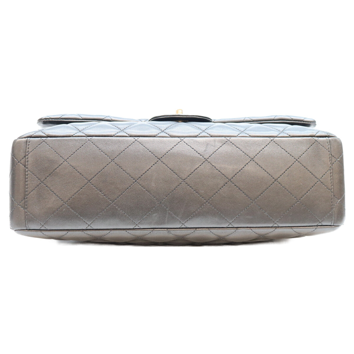 CHANEL シャネル 13番 黒 ラム シルバー金具 シングルフラップ デカマトラッセ34マキシ バッグ ショルダーバッグ