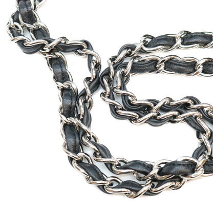 CHANEL シャネル 13番 黒 ラム シルバー金具 シングルフラップ デカマトラッセ34マキシ バッグ ショルダーバッグ