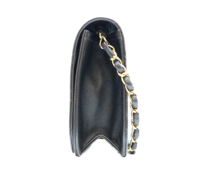 CHANEL シャネル 5番 A03568 黒 ラム フルフラップ G金具 プッシュロック マトラッセ23 バッグ ショルダーバッグ