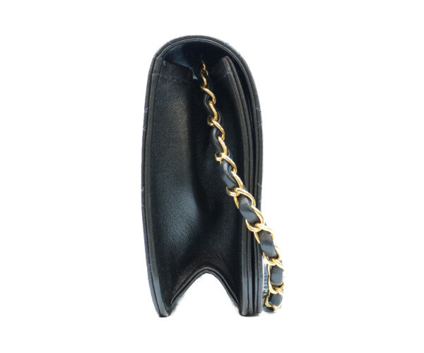 CHANEL シャネル 5番 A03568 黒 ラム フルフラップ G金具 プッシュロック マトラッセ23 バッグ ショルダーバッグ