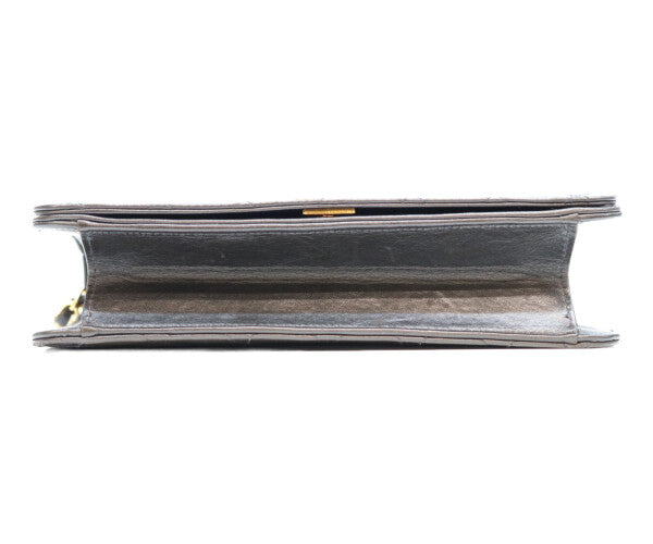 CHANEL シャネル 5番 A03568 黒 ラム フルフラップ G金具 プッシュロック マトラッセ23 バッグ ショルダーバッグ