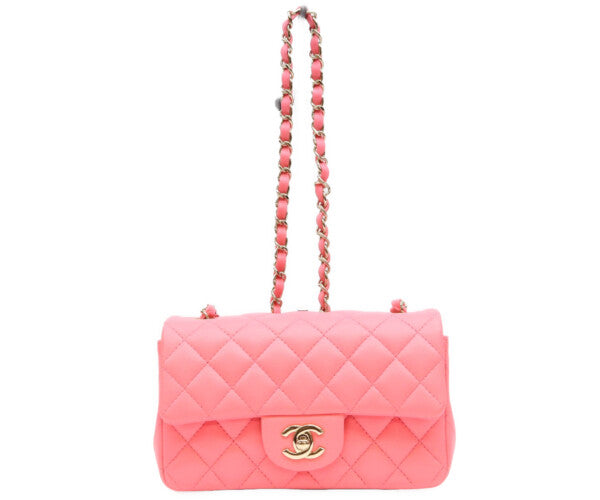 CHANEL シャネル A69900 ピンク ラム ゴールド金具 ミニマトラッセ20 バッグ ショルダーバッグ